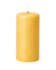 Kerze block gelb