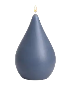 Kerze kugel blau