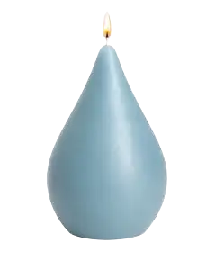 Kerze kugel hellblau